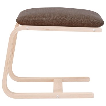vidaXL Υποπόδιο Σκούρο Καφέ 51x41x40cm Υφασμάτινο 1 τεμ.