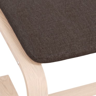 vidaXL Υποπόδιο Σκούρο Καφέ 51x41x40cm Υφασμάτινο 1 τεμ.