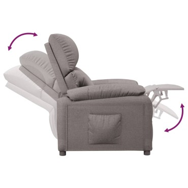 vidaXL Πολυθρόνα Ανακλινόμενη Taupe Υφασμάτινη 71,5x93x98cm 1 τεμ.
