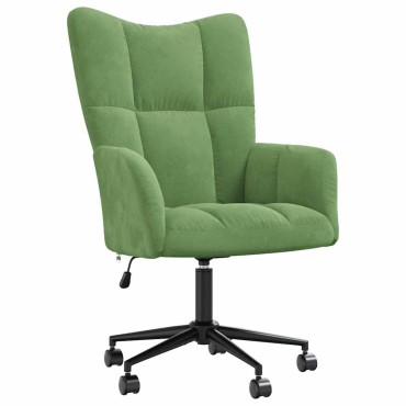 vidaXL Πολυθρόνα Relax Ανοιχτό Πράσινο Βελούδινη 61,5x69x(94,5-102)cm 1 τεμ.