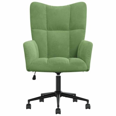 vidaXL Πολυθρόνα Relax Ανοιχτό Πράσινο Βελούδινη 61,5x69x(94,5-102)cm 1 τεμ.