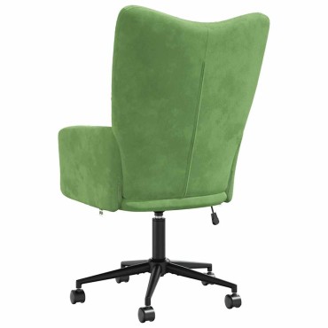 vidaXL Πολυθρόνα Relax Ανοιχτό Πράσινο Βελούδινη 61,5x69x(94,5-102)cm 1 τεμ.