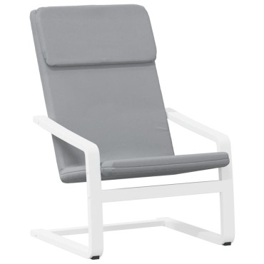 vidaXL Πολυθρόνα Relax Ανοιχτό Γκρι Υφασμάτινη με Υποπόδιο 59x82x98cm 1 τεμ.