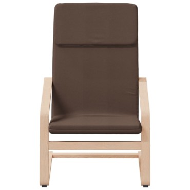 vidaXL Πολυθρόνα Relax Σκούρο Καφέ Υφασμάτινη με Υποπόδιο 59x82x98cm 1 τεμ.