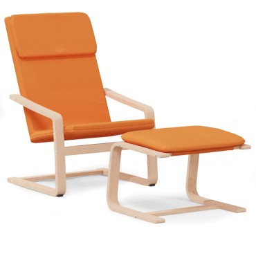 vidaXL Πολυθρόνα Relax Σκούρο Κίτρινο Υφασμάτινη με Υποπόδιο 59x82x98cm 1 τεμ.