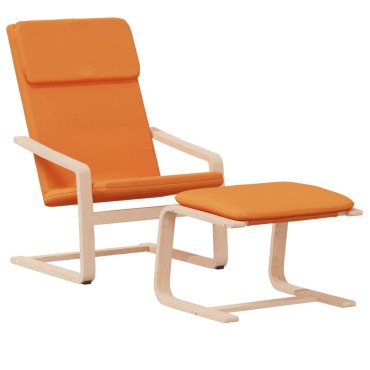 vidaXL Πολυθρόνα Relax Σκούρο Κίτρινο Υφασμάτινη με Υποπόδιο 59x82x98cm 1 τεμ.