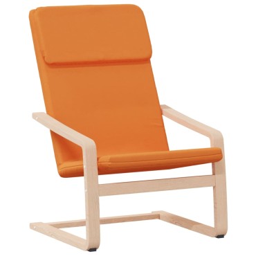 vidaXL Πολυθρόνα Relax Σκούρο Κίτρινο Υφασμάτινη με Υποπόδιο 59x82x98cm 1 τεμ.