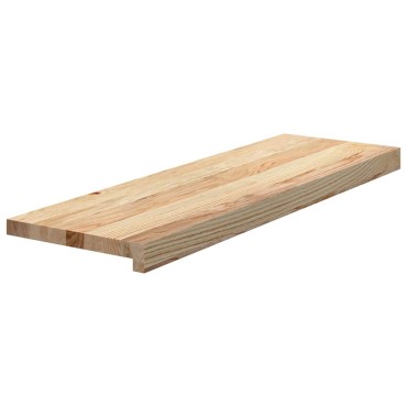 vidaXL Πατάκια Σκάλας 2 τεμ. 80x25x2 εκ. Ακατέργαστο Μασίφ Ξύλο Δρυός