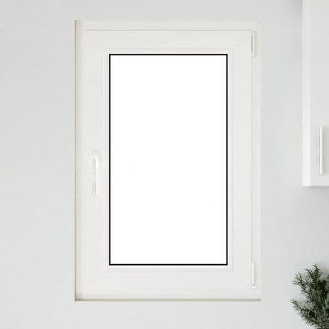 vidaXL Παράθυρο Υπογείου "RISOR" 60x100 εκ. Ανακλινόμενο & Περιστρεφόμενο DIN Δεξιό Λευκό