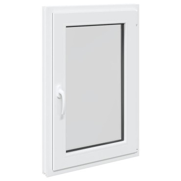 vidaXL Παράθυρο Υπογείου "RISOR" 60x100 εκ. Ανακλινόμενο & Περιστρεφόμενο DIN Δεξιό Λευκό