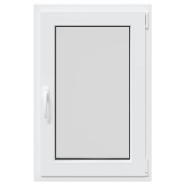 vidaXL Παράθυρο Υπογείου "RISOR" 60x100 εκ. Ανακλινόμενο & Περιστρεφόμενο DIN Δεξιό Λευκό
