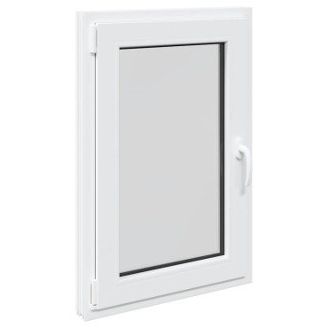 vidaXL Παράθυρο Υπογείου "RISOR" 60x100 εκ. Ανακλινόμενο & Περιστρεφόμενο DIN Αριστερά Λευκό