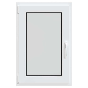 vidaXL Παράθυρο Υπογείου "RISOR" 60x100 εκ. Ανακλινόμενο & Περιστρεφόμενο DIN Αριστερά Λευκό