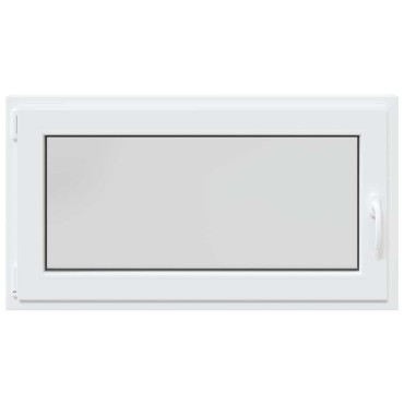 vidaXL Παράθυρο Υπογείου "RISOR" 110x70 εκ. Ανακλινόμενο & Περιστρεφόμενο DIN Αριστερά Λευκό
