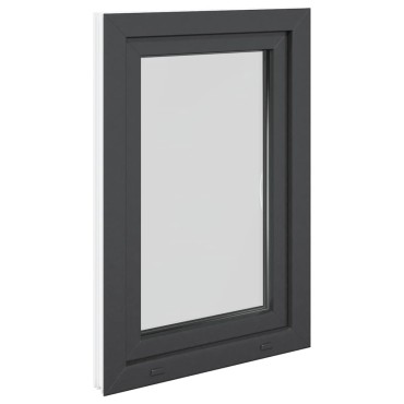 vidaXL Παράθυρο Υπογείου "RISOR" 60x100 εκ. Ανακλινόμενο & Περιστρεφόμενο DIN Δεξί Ανθρακί