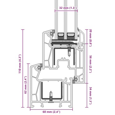 vidaXL Παράθυρο Υπογείου "RISOR" 50x75 εκ. Ανακλινόμενο & Περιστρεφόμενο DIN Αριστερό Ανθρακί
