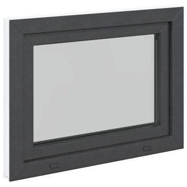 vidaXL Παράθυρο Υπογείου "RISOR" 80x70 εκ. Ανακλινόμενο & Περιστρεφόμενο DIN Αριστερό Ανθρακί