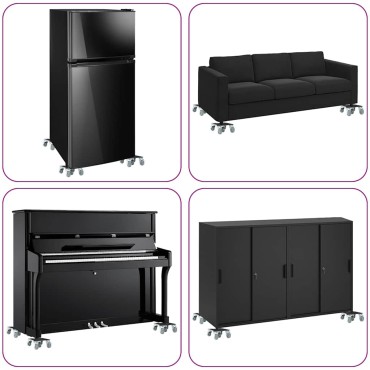 vidaXL Ρόλοι Επίπλων 4 τεμ. με Ανυψωτικό 17,5x16x7,5 εκ. Ατσάλι 1600 κιλά
