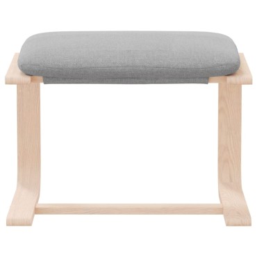 vidaXL Υποπόδιο Ανοιχτό Γκρι 51x41x40cm Υφασμάτινο 1 τεμ.