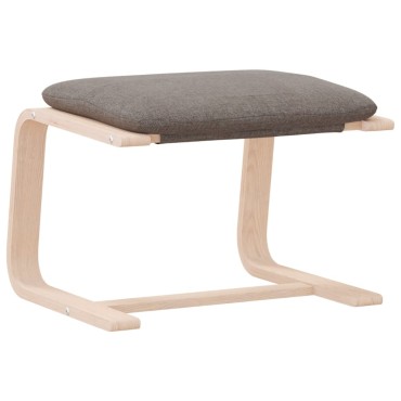 vidaXL Υποπόδιο Taupe 51x41x40cm Υφασμάτινο 1 τεμ.