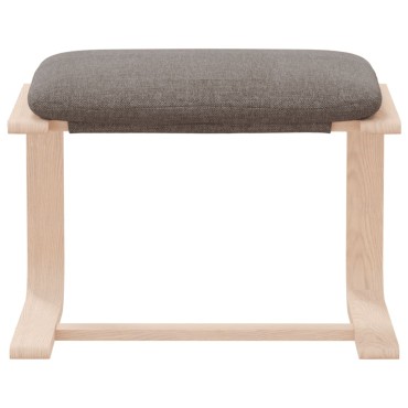 vidaXL Υποπόδιο Taupe 51x41x40cm Υφασμάτινο 1 τεμ.