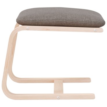 vidaXL Υποπόδιο Taupe 51x41x40cm Υφασμάτινο 1 τεμ.
