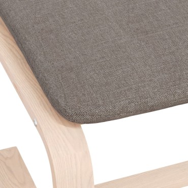vidaXL Υποπόδιο Taupe 51x41x40cm Υφασμάτινο 1 τεμ.