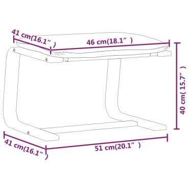 vidaXL Υποπόδιο Taupe 51x41x40cm Υφασμάτινο 1 τεμ.