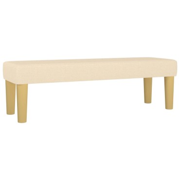 vidaXL Κρεβάτι Boxspring με Στρώμα Κρεμ 200x200 εκ. Υφασμάτινο