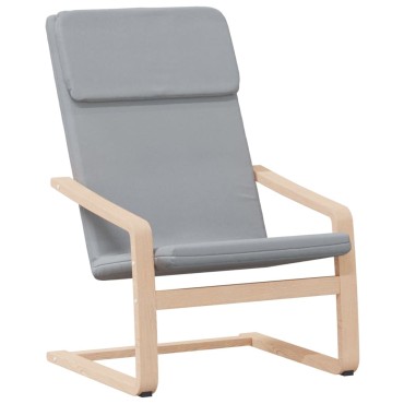 vidaXL Πολυθρόνα Relax Ανοιχτό Γκρι Υφασμάτινη με Υποπόδιο 59x82x98cm 1 τεμ.