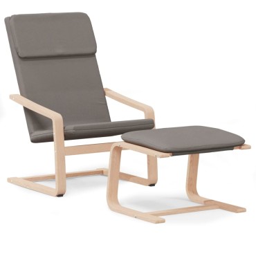 vidaXL Πολυθρόνα Relax Taupe Υφασμάτινη με Υποπόδιο 59x82x98cm 1 τεμ.