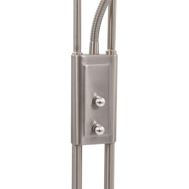 vidaXL Φωτιστικό Δαπέδου Ασημί 180 εκ. 18 W με Ρυθμιζόμενο Φωτισμό