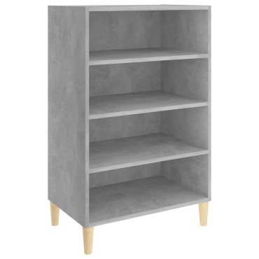vidaXL Ραφιέρα Γκρι Σκυροδέματος 57x35x90cm από Επεξ. Ξύλο 1 τεμ.