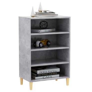 vidaXL Ραφιέρα Γκρι Σκυροδέματος 57x35x90cm από Επεξ. Ξύλο 1 τεμ.