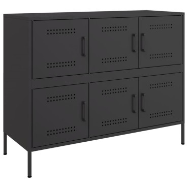 vidaXL Ντουλάπι Μαύρο 100,5x39x79cm από Χάλυβα 1 τεμ.