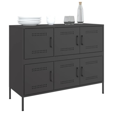 vidaXL Ντουλάπι Μαύρο 100,5x39x79cm από Χάλυβα 1 τεμ.