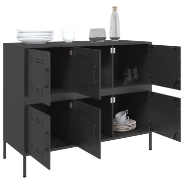vidaXL Ντουλάπι Μαύρο 100,5x39x79cm από Χάλυβα 1 τεμ.
