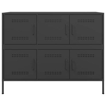 vidaXL Ντουλάπι Μαύρο 100,5x39x79cm από Χάλυβα 1 τεμ.