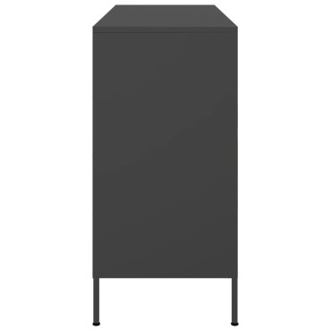 vidaXL Ντουλάπι Μαύρο 100,5x39x79cm από Χάλυβα 1 τεμ.