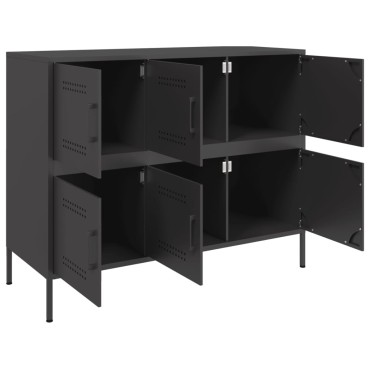 vidaXL Ντουλάπι Μαύρο 100,5x39x79cm από Χάλυβα 1 τεμ.
