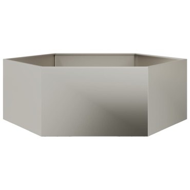 vidaXL Ζαρντινιέρα Κήπου Εξάγωνη 138x120x45 εκ. Χάλυβας καιρού