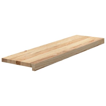 vidaXL Πατάκια Σκάλας 2 τεμ. 90x30x2 εκ. Ακατέργαστο Μασίφ Ξύλο Δρυός
