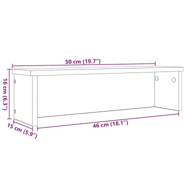 vidaXL Ράφι κουζίνας στοιβαζόμενο Παλιό ξύλο 50x15x16 εκ.