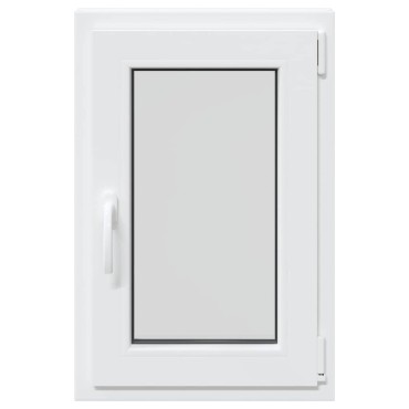 vidaXL Παράθυρο Υπογείου "RISOR" 50x75 εκ. Ανακλινόμενο & Περιστρεφόμενο DIN Δεξιό Λευκό