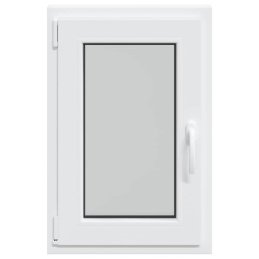 vidaXL Παράθυρο Υπογείου "RISOR" 50x75 εκ. Ανακλινόμενο & Περιστρεφόμενο DIN Αριστερά Λευκό
