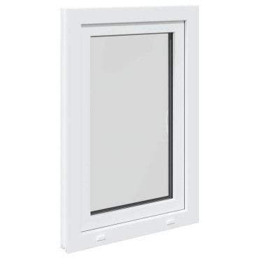 vidaXL Παράθυρο Υπογείου "RISOR" 60x100 εκ. Ανακλινόμενο & Περιστρεφόμενο DIN Δεξιό Λευκό