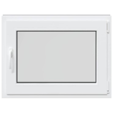 vidaXL Παράθυρο Υπογείου "RISOR" 80x60 εκ. Ανακλινόμενο & Περιστρεφόμενο DIN Δεξί Ανθρακί