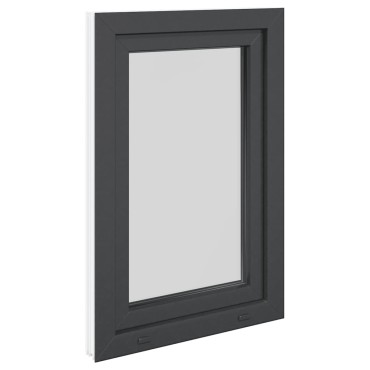 vidaXL Παράθυρο Υπογείου "RISOR" 60x80 εκ. Ανακλινόμενο & Περιστρεφόμενο DIN Αριστερό Ανθρακί