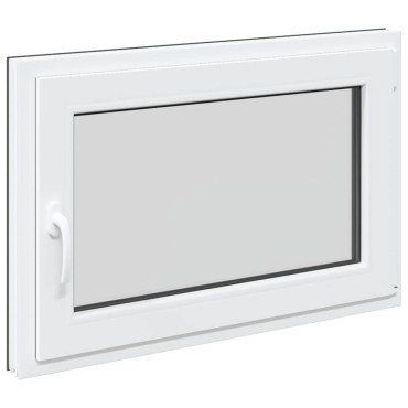 vidaXL Παράθυρο Υπογείου "RISOR" 90x70 εκ. Ανακλινόμενο & Περιστρεφόμενο DIN Δεξί Ανθρακί