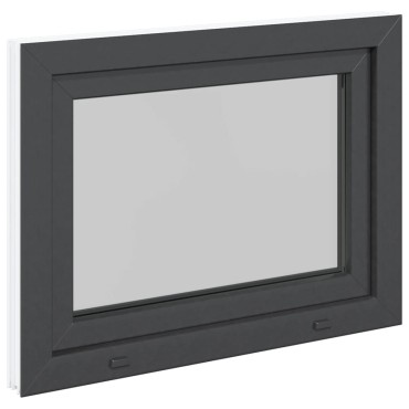 vidaXL Παράθυρο Υπογείου "RISOR" 90x50 εκ. Ανακλινόμενο & Περιστρεφόμενο DIN Αριστερό Ανθρακί